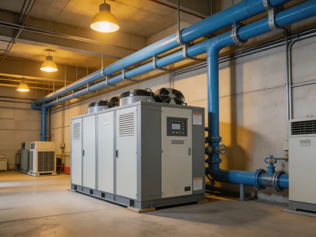 ClimaCore industrial chiller installation in a commercial facility
